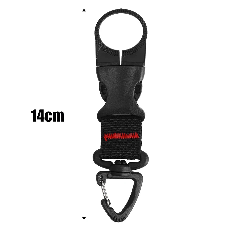 Outdoor Waterbottle Buckle Hook Nylon Webbing Buckle Hook Climb Carabiner Belt Backpack Hanger Camp Water Bottle Holder Clip