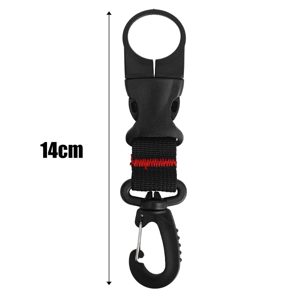 Outdoor Waterbottle Buckle Hook Nylon Webbing Buckle Hook Climb Carabiner Belt Backpack Hanger Camp Water Bottle Holder Clip