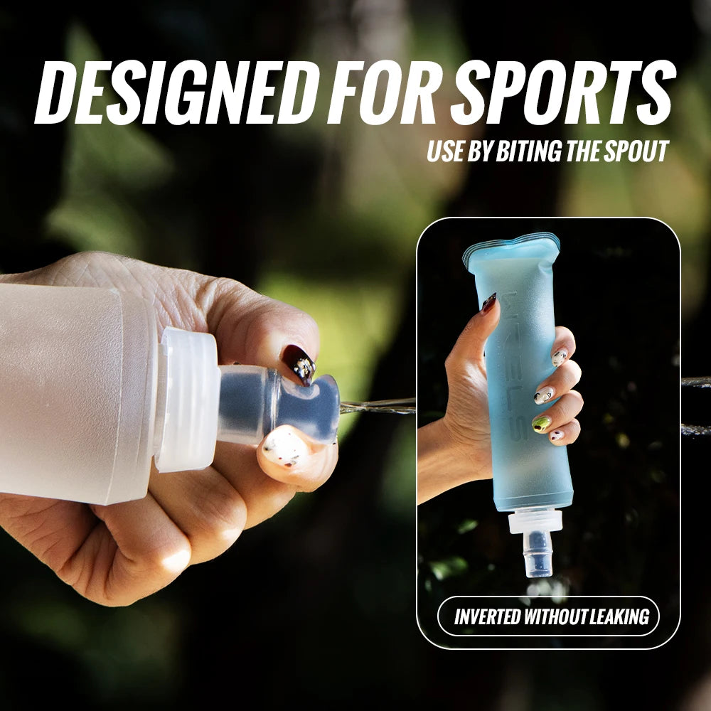 250Ml 500Ml Soft Flask Folding Collapsible Water Bottle TPU BPA Free Outdoor Sport Portable Water Bag Running Camping
