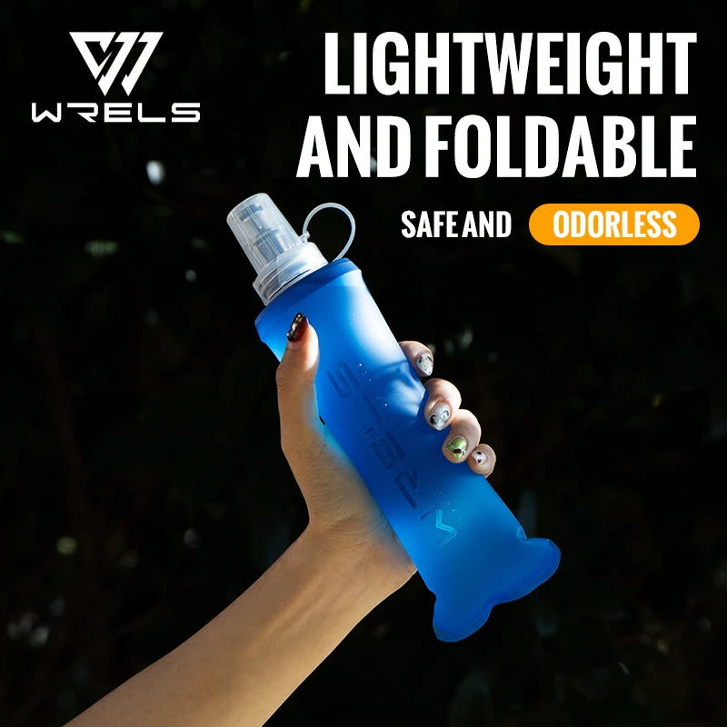 250Ml 500Ml Soft Flask Folding Collapsible Water Bottle TPU BPA Free Outdoor Sport Portable Water Bag Running Camping