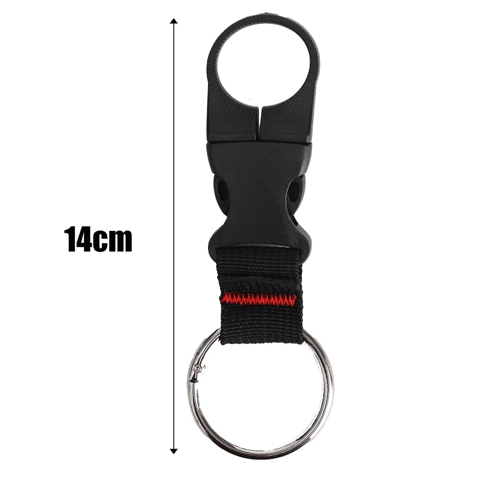 Outdoor Waterbottle Buckle Hook Nylon Webbing Buckle Hook Climb Carabiner Belt Backpack Hanger Camp Water Bottle Holder Clip