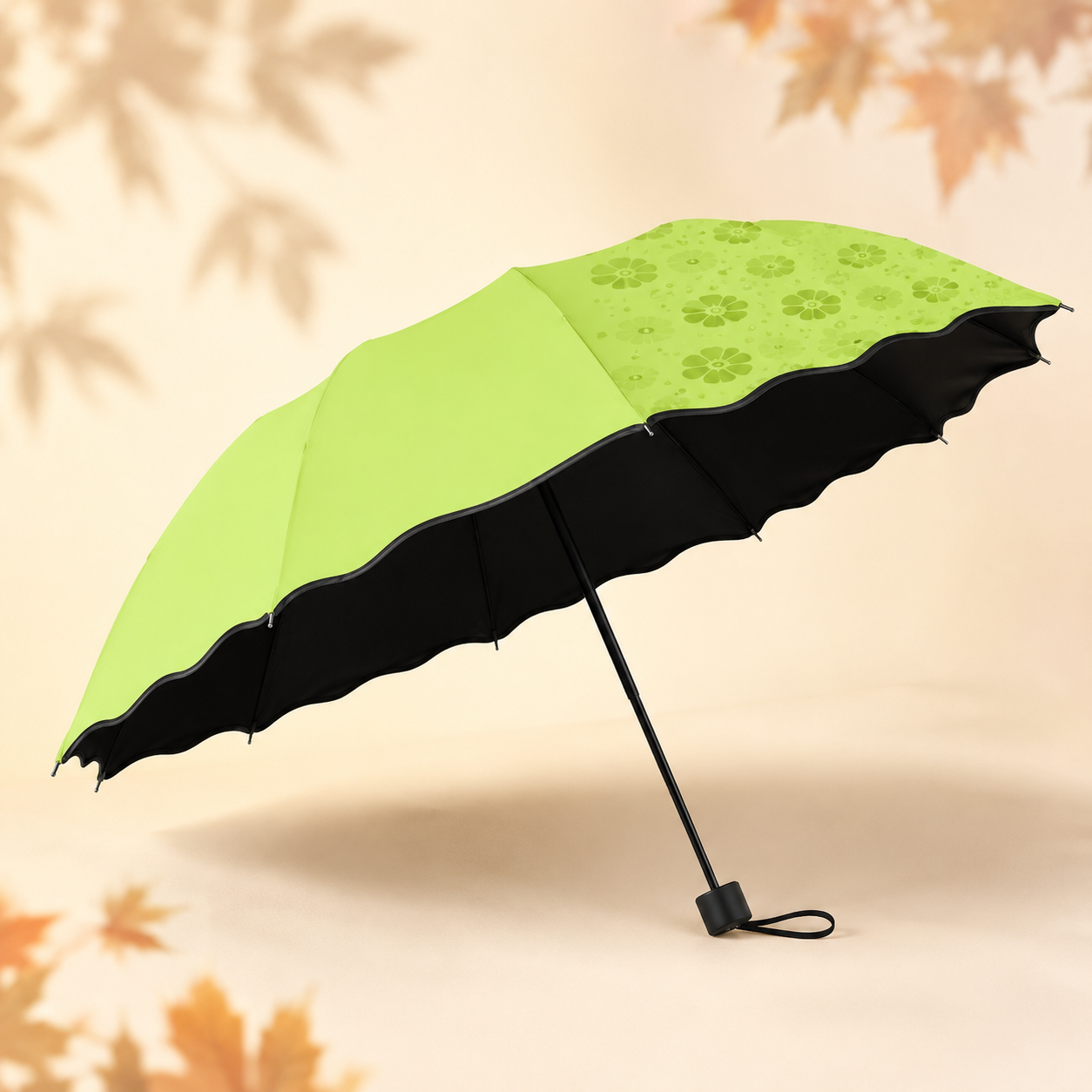 Color-Changing Rain Umbrella – Compact 8-Rib Folding Umbrella