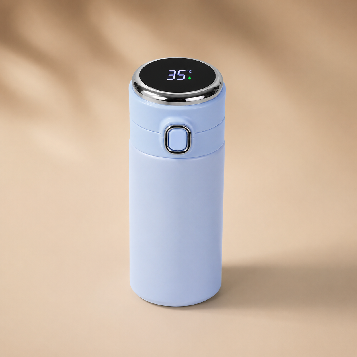 LED temperature display, travel mug, 400ml, insulated, stainless steel, coffee, thermos.